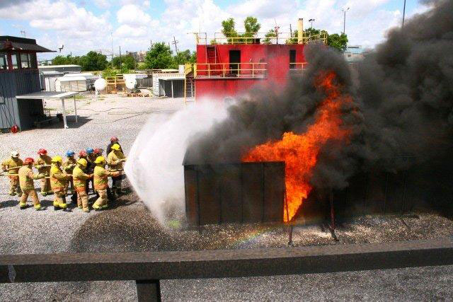 putting out a fire training