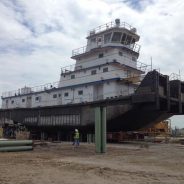 boat getting maintenance