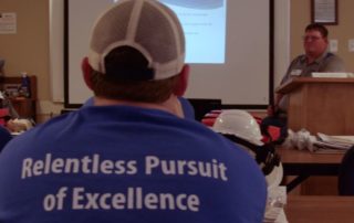 Florida Marine employee sitting in safety training class