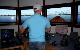 Florida Marine Transporters employee operating training simulator