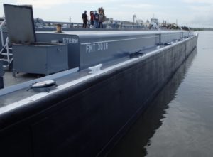Florida Marine Transporters river class barge close up
