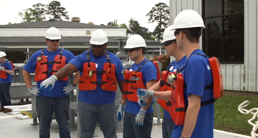 Florida Marine Transporters employees at training program