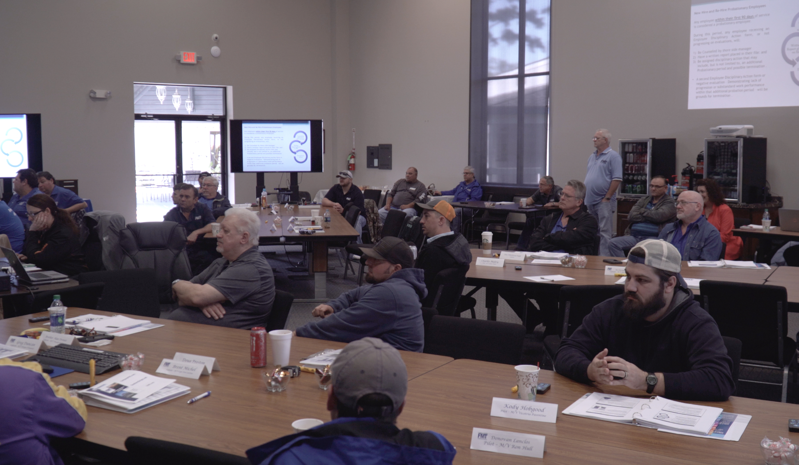 Florida Marine Transporters employees at training program